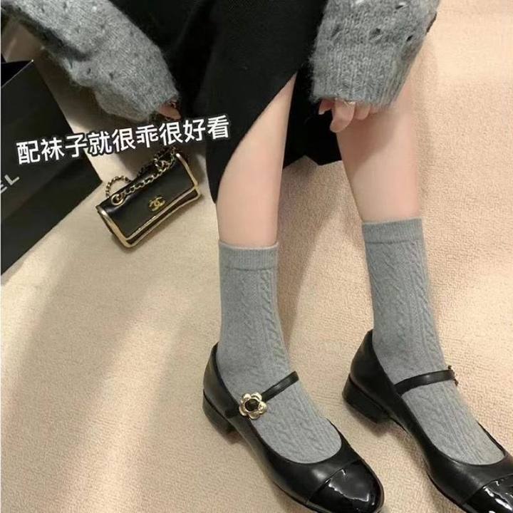 Mary jane Giày Búp Bê Đế Bằng Siêu Nhẹ Thoáng Khí Thời Trang Hàn Quốc Cho Nữ