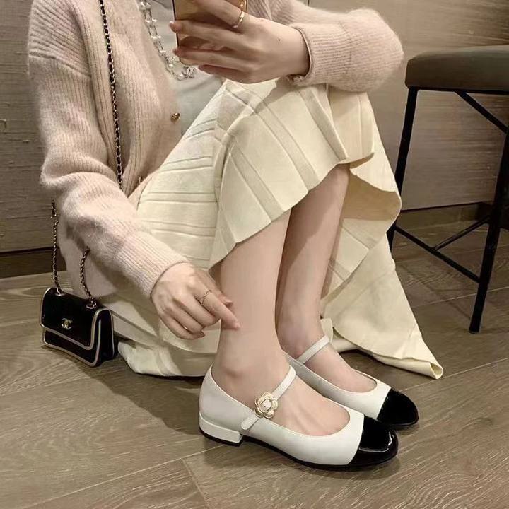 Mary jane Giày Búp Bê Đế Bằng Siêu Nhẹ Thoáng Khí Thời Trang Hàn Quốc Cho Nữ