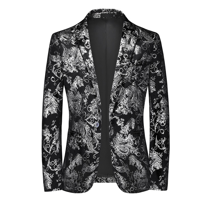 Sang Trọng Áo Khoác blazer Sọc Ngang Cho Nam#39Áo Khoác Mỏng Dự Tiệc Cưới / Chú Rể Ôm Dáng