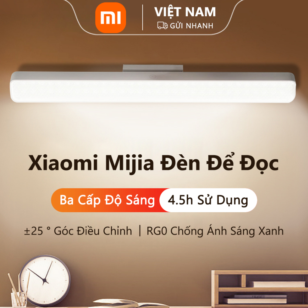 Xiaomi youpin mijia Đèn Đọc Sách rg0 Chống Ánh Sáng Xanh Có Thể Sạc Lại Gắn Gương Trang Điểm Nhà Bếp