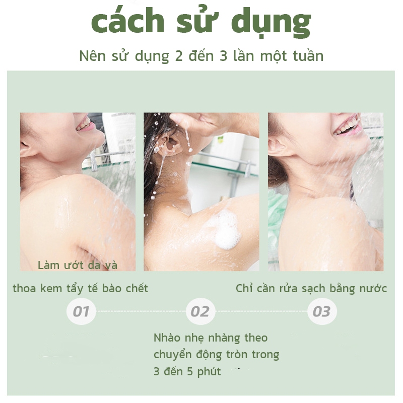 Tẩy tế bào chết  Kem tẩy tế bào chết Gel Tẩy Tế Bào Chết Làm Trắng Da 250g Tẩy Tế Bào Chết Toàn Thân Sạch Sâu và Trắng Da