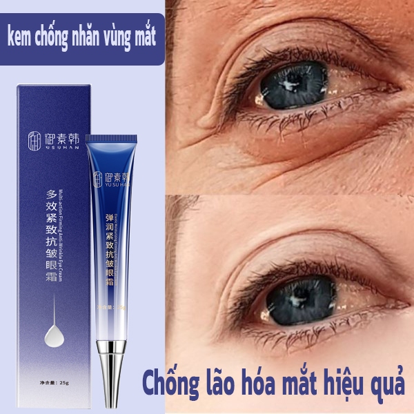 Kem mắt kem xoá nhăn mắt kem chống quầng thâm 25g Loại bỏ bọng mắt và làm sáng quầng thâm Làm mờ nếp nhăn dưỡng ẩm làm sáng