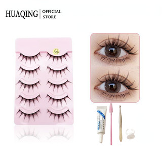 5 Cặp lông mi giả HUAQING 3D trang điểm tự nhiên