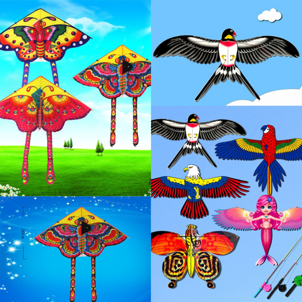 Diều Họa Tiết Bươm Bướm 90cm Nhiều Màu Sắc Vui Nhộn Cho Bé