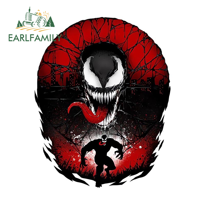 Sticker vinyl Dán Trang Trí Xe Hơi Chống Nước Chống Trầy 13x12.3cm In Họa Tiết venom joey Dodge