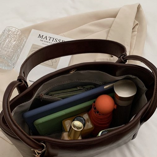 Túi Tote dung tích lớn đơn giản Túi đeo nách đeo vai đa năng thời trang