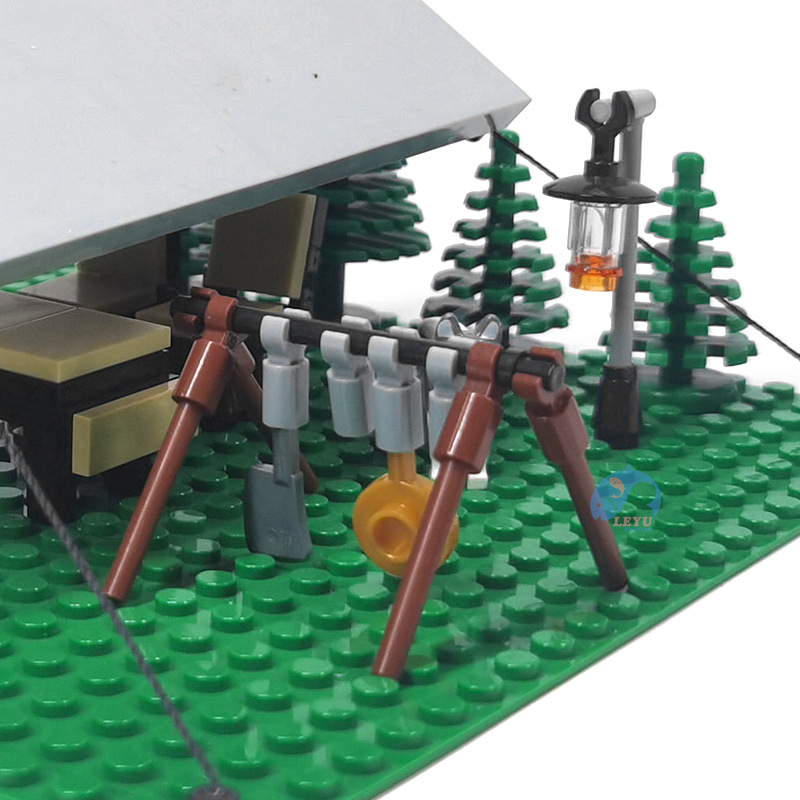 Đồ Chơi Khối Xây Dựng Lều Cắm Trại, Quà Giáng Sinh Cho Bé Trai Và Bé Gái