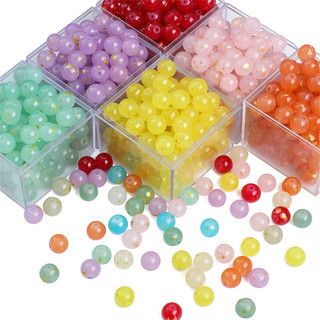 Set 20 hạt pha lê lá vàng 10mm tự làm trang sức