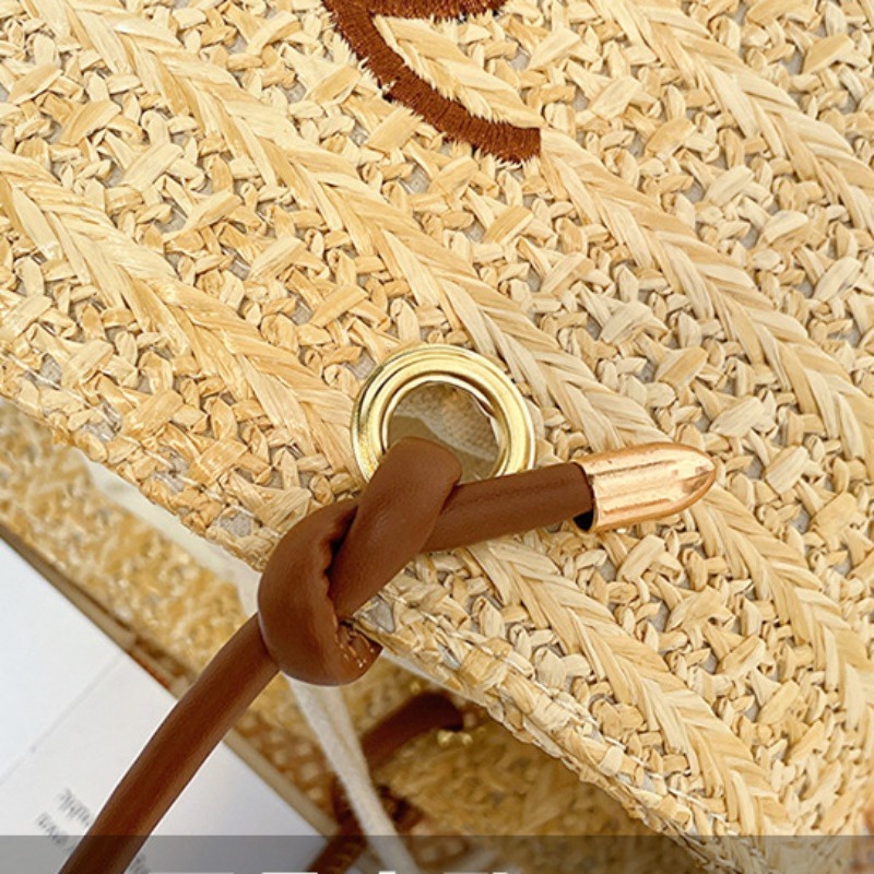 Túi Rơm Đeo Vai Sức Chứa Lớn Kiểu Dáng Đơn Giản Thời Trang Cho Nữ