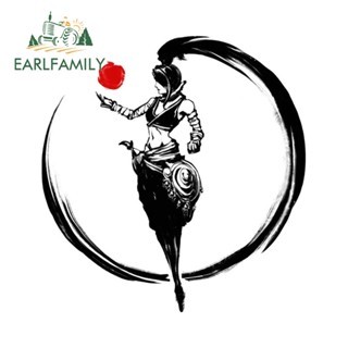 Earlfamily Đề Can vinyl Dán Trang Trí Kính Chắn Gió Xe Hơi laptop 13Cmx12.4Cm Hình samurai Nghệ Thuật