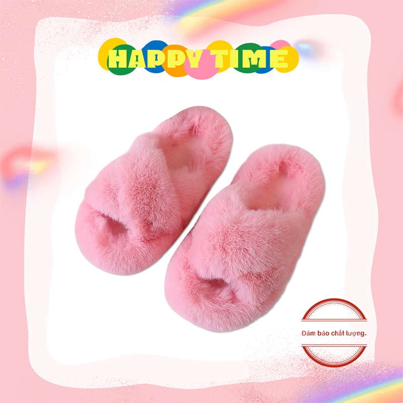 Dép Bông Đi Trong Nhà Đế Mềm Dày Dặn Chống Trượt Dành Cho Người Lớn Và Trẻ Em