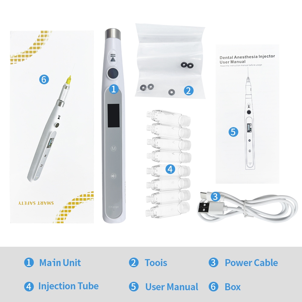 Ống Tiêm Điện Không Dây Không Đau Màn Hình lcd 3 Chế Độ Chiếu