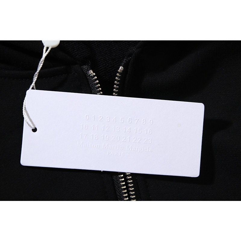 Áo Khoác hoodie cotton Hai Khóa Kéo Thêu logo Nhỏ 400g 32s Phong Cách Đường Phố unisex