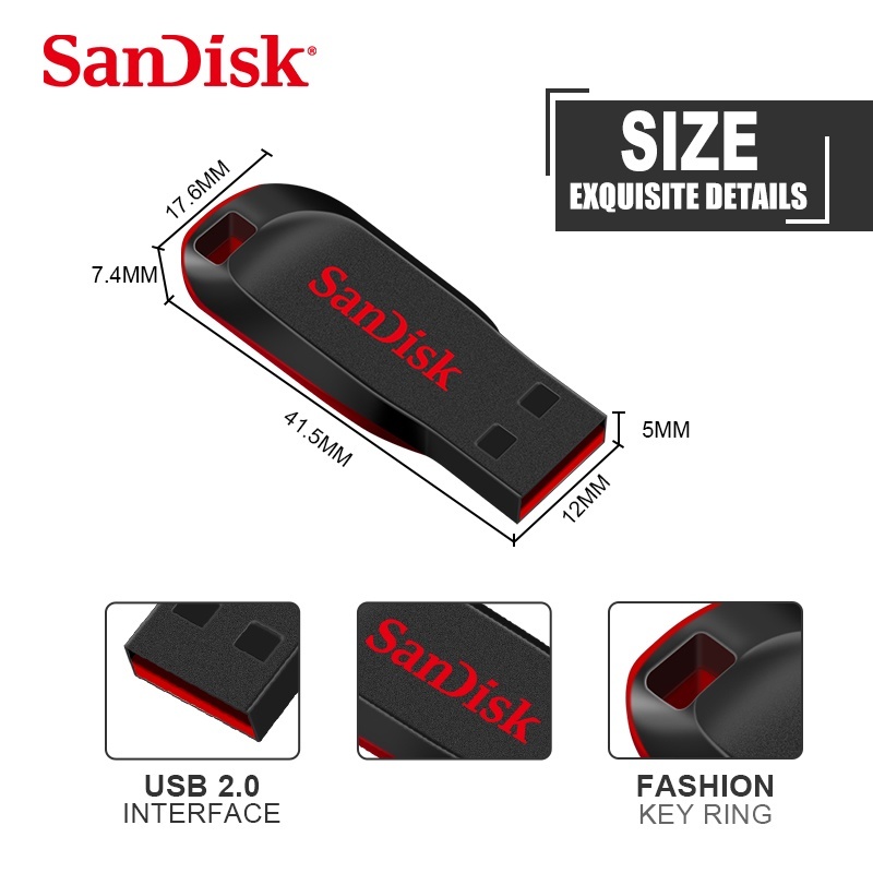 Sandisk usb 2.0 sandisk cz50 4gb 64gb 128gb 512gb