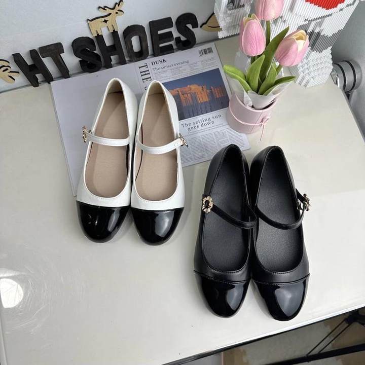 Mary jane Giày Búp Bê Đế Bằng Siêu Nhẹ Thoáng Khí Thời Trang Hàn Quốc Cho Nữ