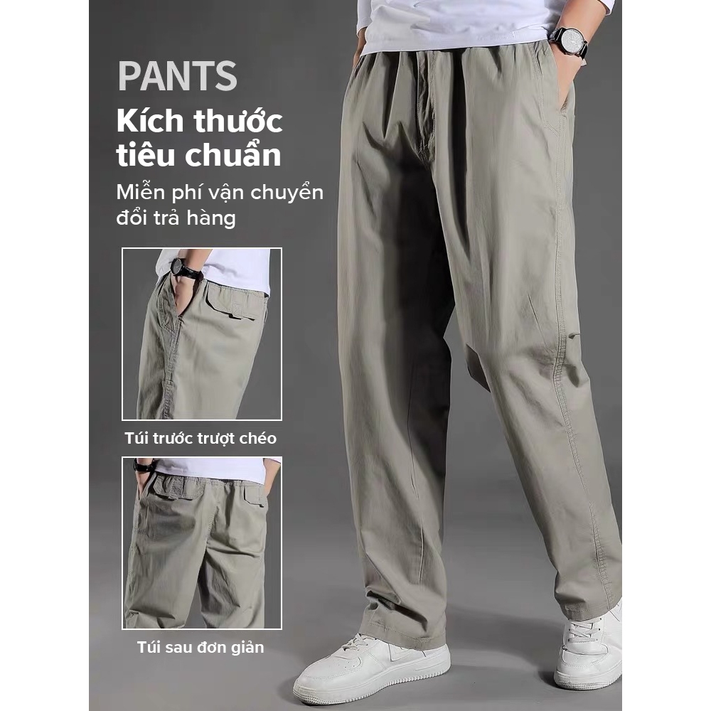 K Tazi Quần Dài cotton Lưng Thun Co Giãn Màu Trơn Chống Mòn Chống Bụi Bẩn Thời Trang Mùa Hè