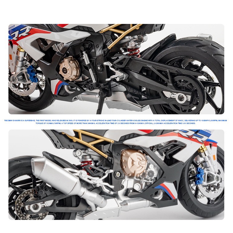Mô Hình Xe Mô Tô bmw s1000rr Bằng Hợp Kim Tỉ Lệ 1: 9