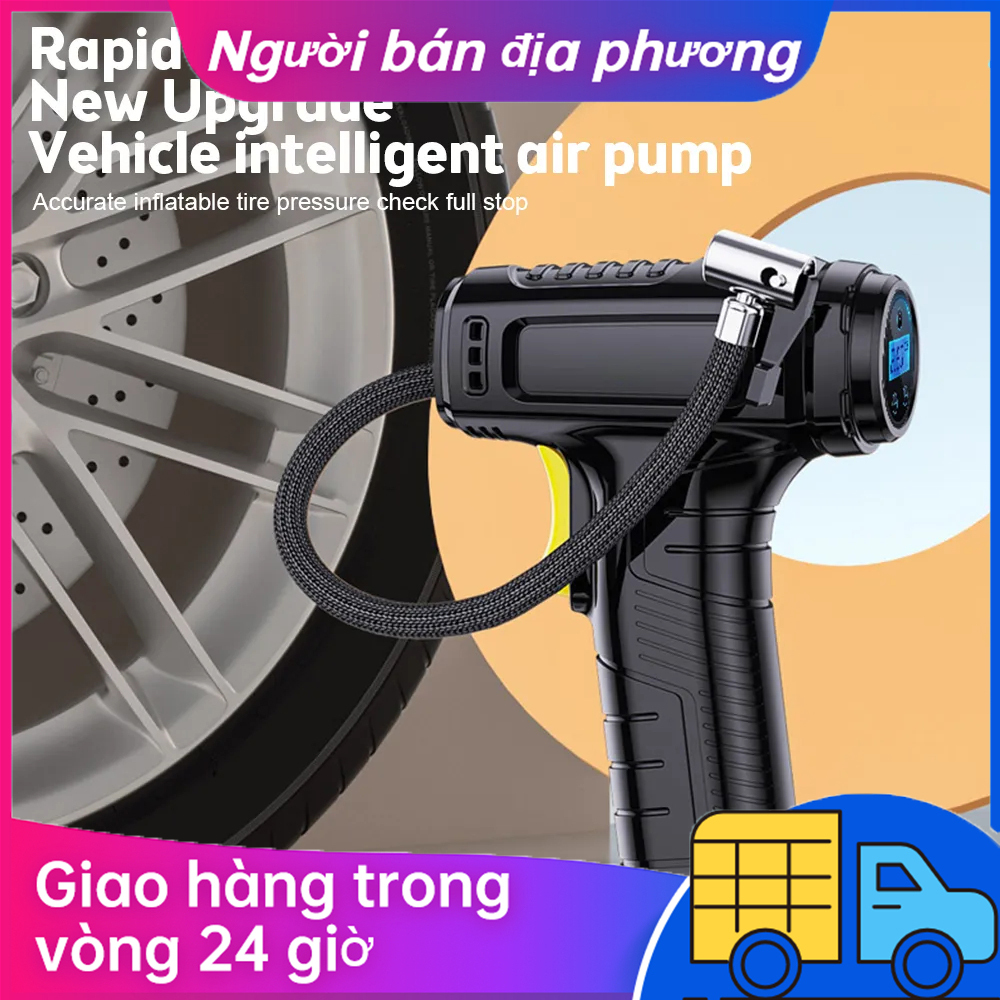 【Giao hàng 24 giờ⚡️】Máy Bơm Hơi Lốp Ô Tô Cầm Tay Không Dây Thông Minh Hiển Thị Kỹ Thuật Số Đa Năng Trong Vòng 24 Tiếng]