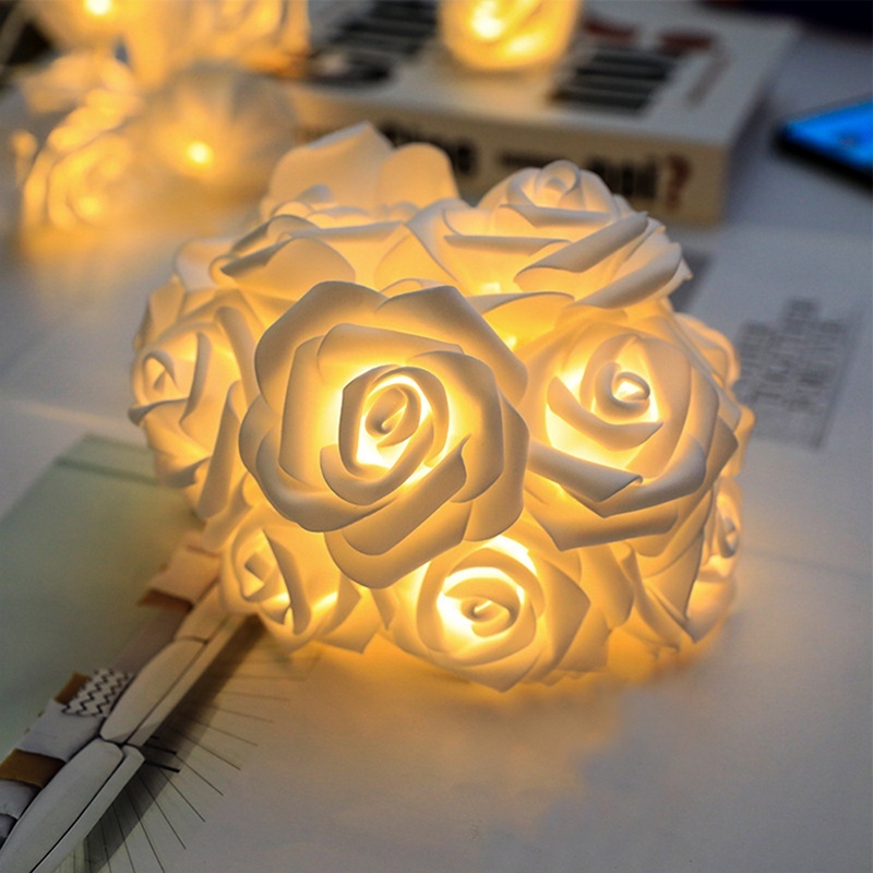 Dây Đèn led 2m Hình Hoa Hồng Trang Trí Cây Thông Noel đèn led trang trí hoa đèn trang trí giáng sinh