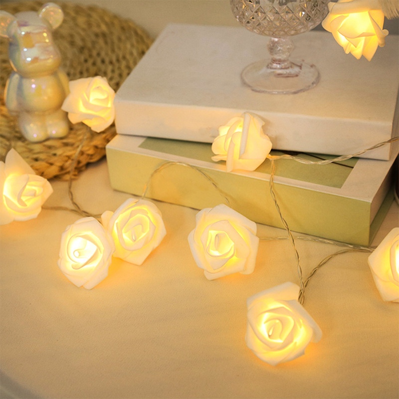 Dây Đèn led 2m Hình Hoa Hồng Trang Trí Cây Thông Noel đèn led trang trí hoa đèn trang trí giáng sinh