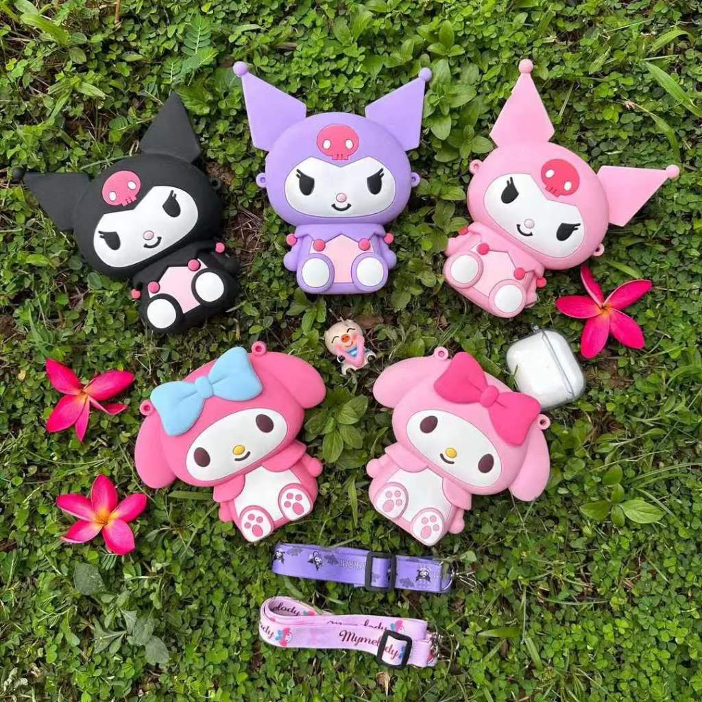 Túi Đeo Vai Đựng Tiền Xu Bằng Silicon Hình Mèo Hello kitty Dễ Thương Cho Bé