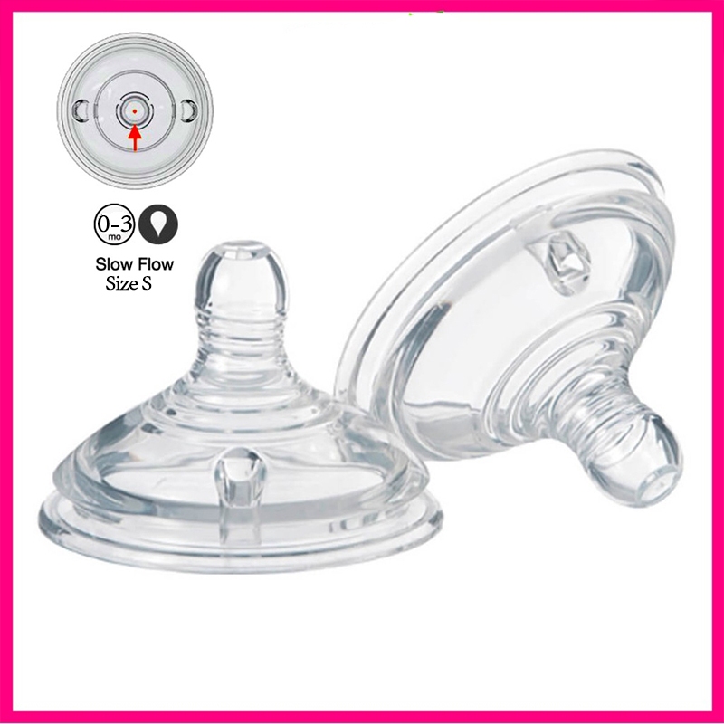 TOMMEE TIPPEE Núm Vú Giả Bằng silicone Rộng 6cm Không bpa Cho Bình Sữa Em Bé