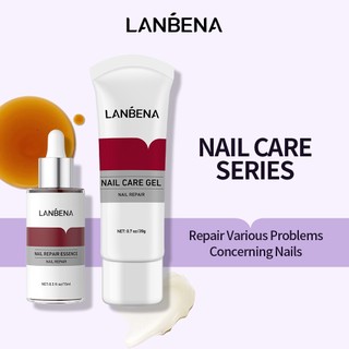 Bộ 2 Serum Nấm Móng Lanbena Nấm Móng Tay Chân Chống Nấm 15ml + Gel Dưỡng Móng 20g