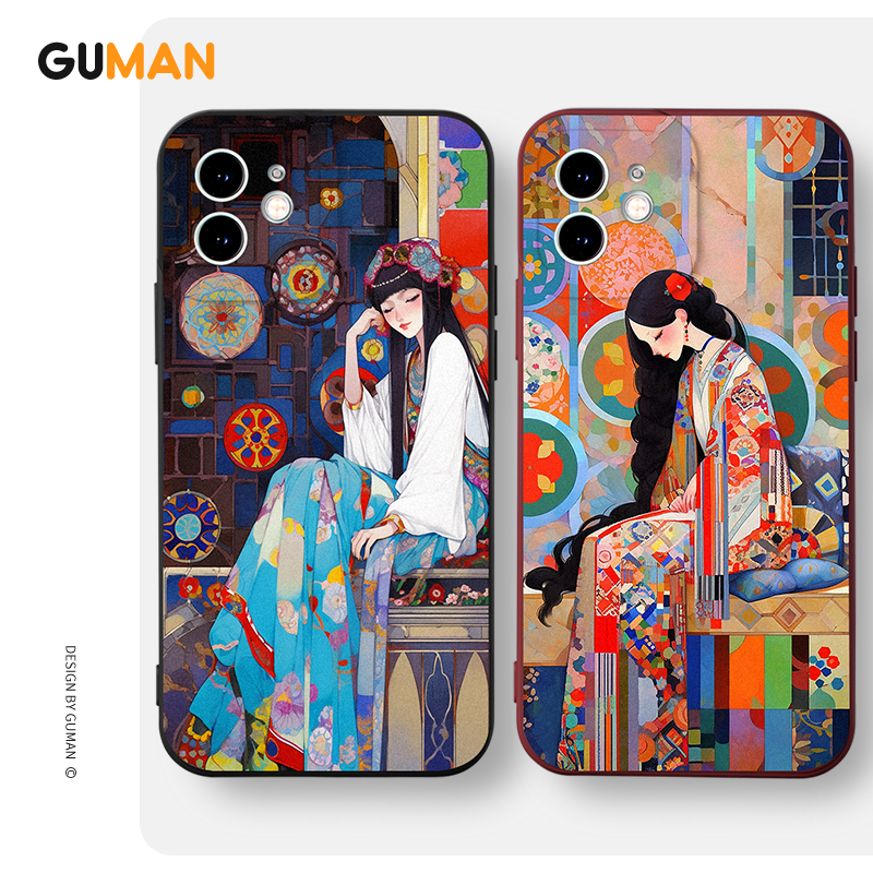 Ốp lưng GUMAN mềm chống bẩn ngầu dễ thương đẹp Cho iPhone 15 14 13 12 11 Pro Max SE 2020 X XR XS 8 7 ip 6S 6 Plus kute xyab38
