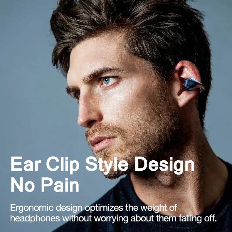 Tai Nghe Không Dây T01 TWS Bluetooth 5.3 Thiết kế Ear Clip Bass Âm Thanh Nổi 360°