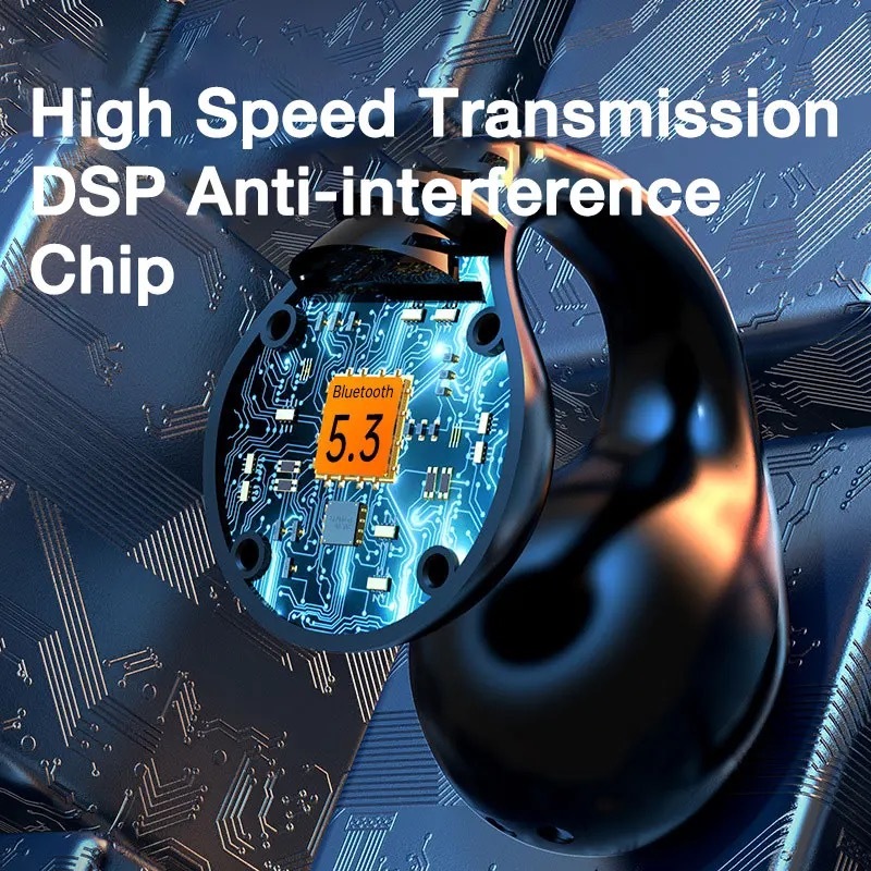 Tai Nghe Không Dây T01 TWS Bluetooth 5.3 Thiết kế Ear Clip Bass Âm Thanh Nổi 360°