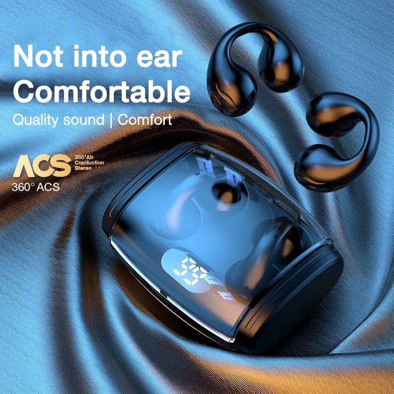 Tai Nghe Không Dây T01 TWS Bluetooth 5.3 Thiết kế Ear Clip Bass Âm Thanh Nổi 360°