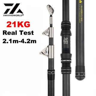 Cần câu kéo có camera 21kg 2.1-4.2m chất liệu carbon cao cấp