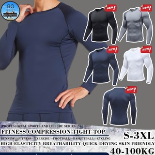 Bosport Áo Thun Thể Thao Tay Dài Thoáng Khí Chống Tia uv Nhanh Khô Cho Nam
