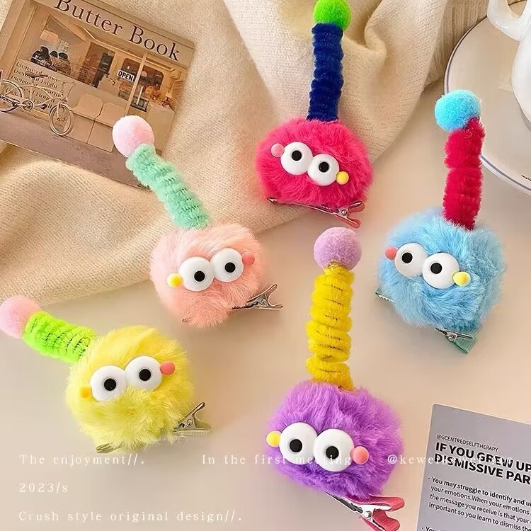 Dây cột tóc hình thú vật nhồi bông đáng yêu kiểu mùa xuân