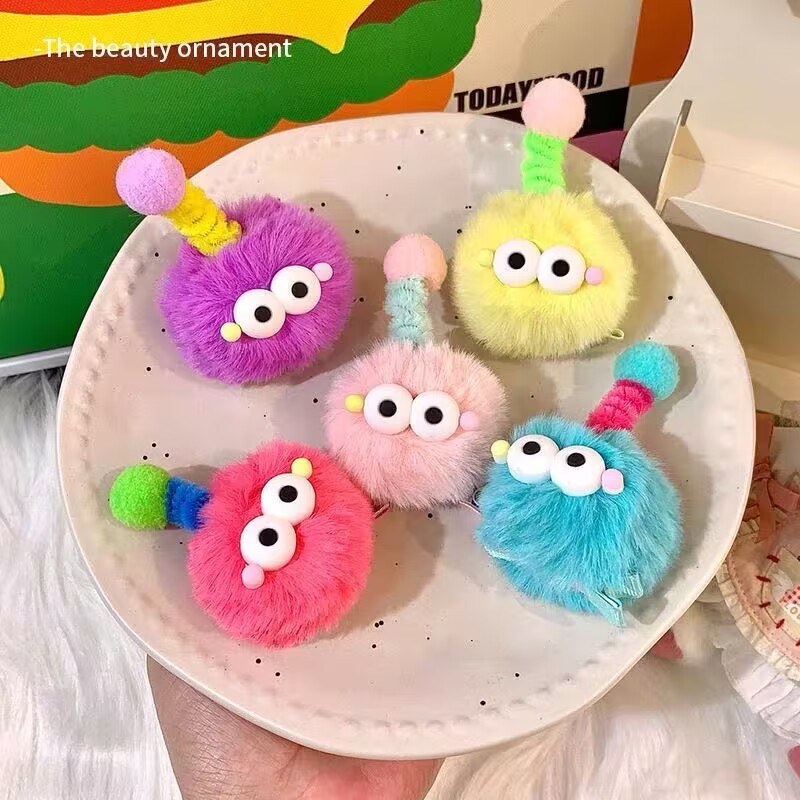 Dây cột tóc hình thú vật nhồi bông đáng yêu kiểu mùa xuân