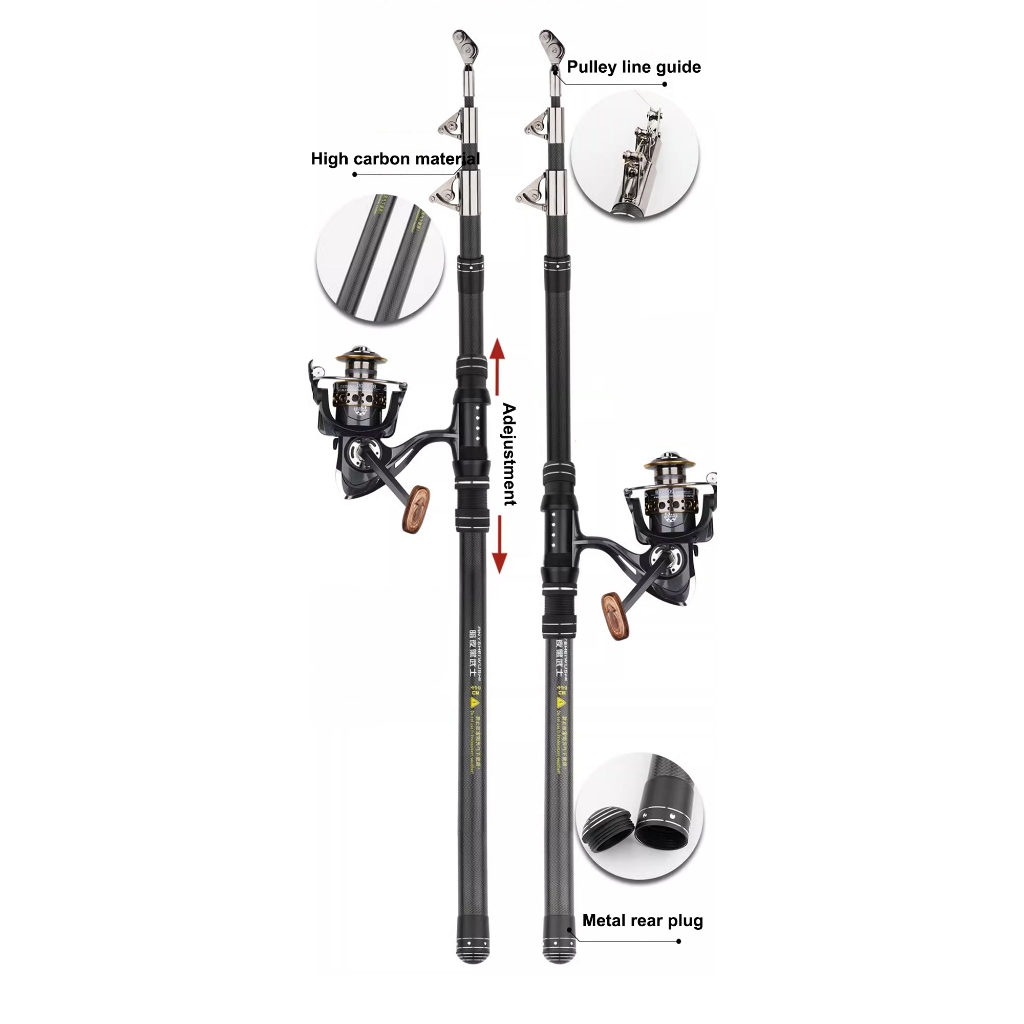Cần Câu carbon 2.1-4.2m 21kg Siêu Cứng