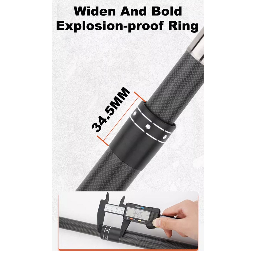 Cần Câu carbon 2.1-4.2m 21kg Siêu Cứng