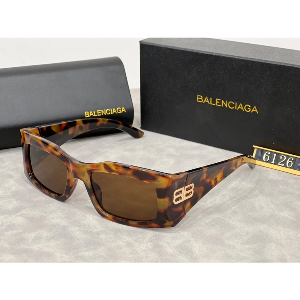 Kính Râm Gọng Vuông Bản Rộng Phong Cách vintage Thời Trang Cho Nữ 6126