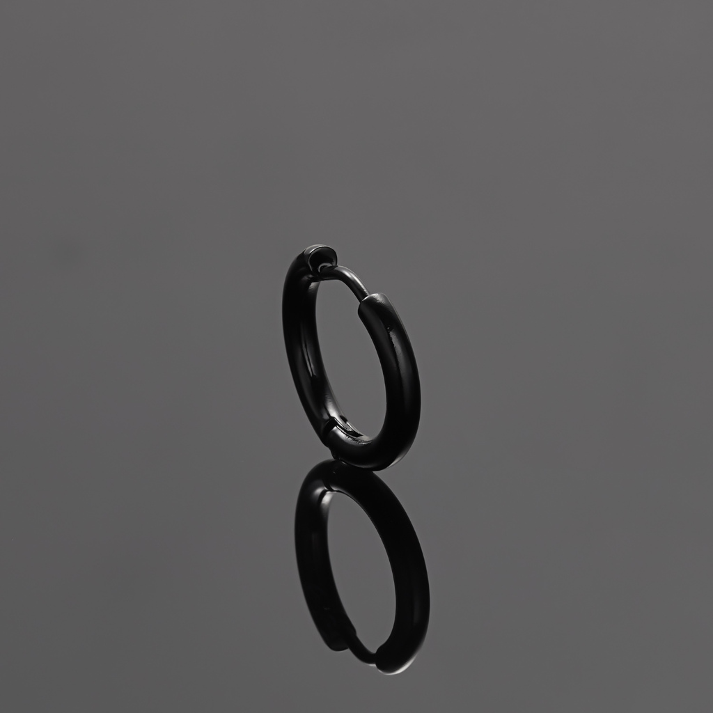 Khuyên Tai Thép Không Gỉ Màu Đen Phong Cách gothic Đường Phố Cho Nam Và Nữ