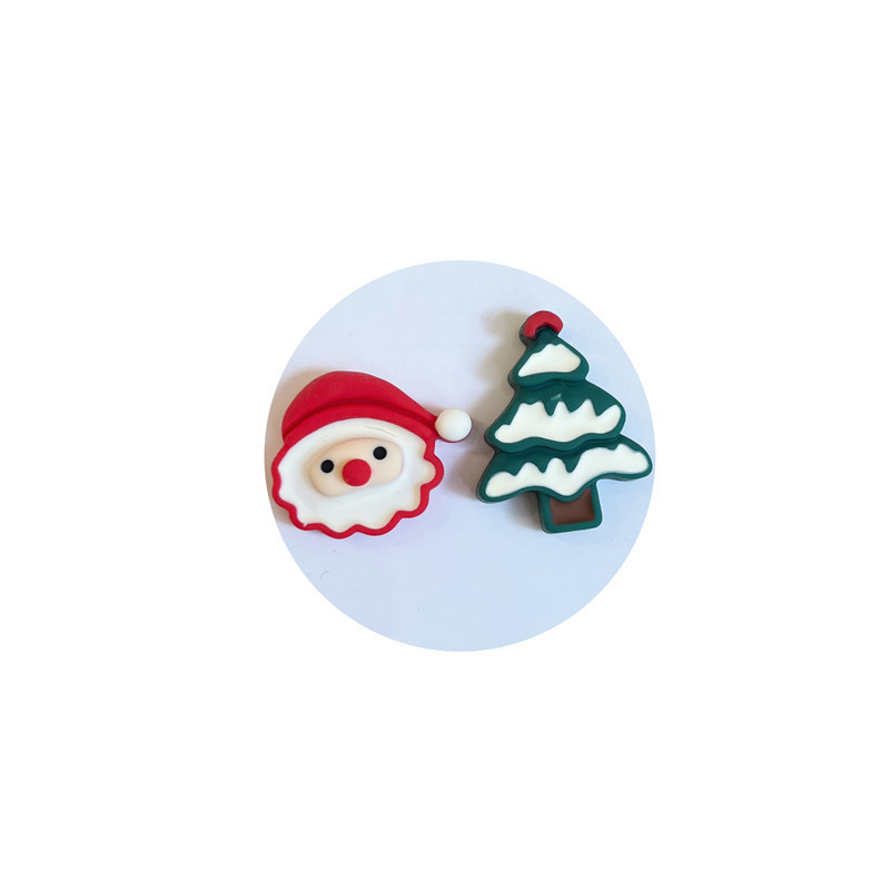 Khuyên Tai Hình Ông Già Noel / Cây Thông / Tuần Lộc / Chuông Nhỏ Bằng Nhựa acrylic Thời Trang Giáng Sinh Cho Nữ