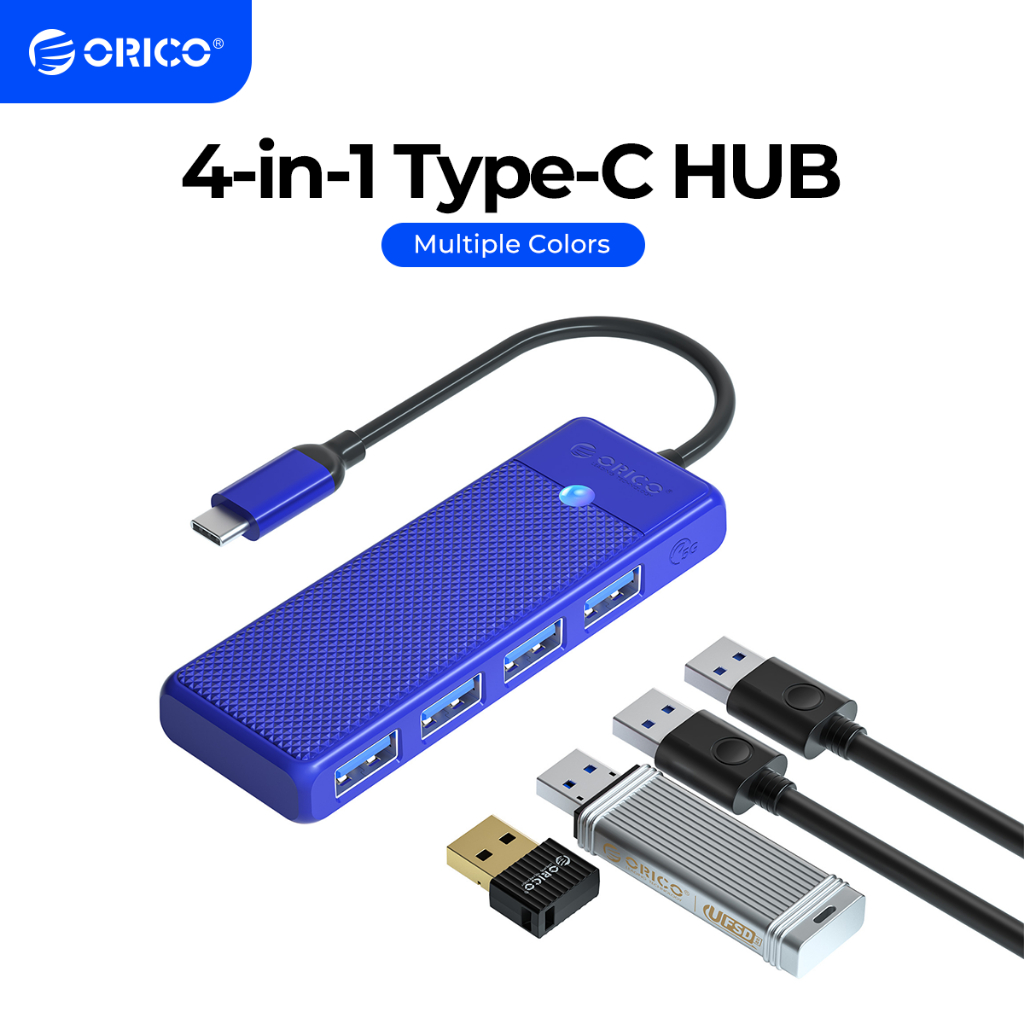 ORICO USB 3.0 HUB 5Gbps tốc độ cao 4 cổng mở rộng cho Windows MacOS Linux (PAPW4A)