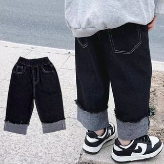  Quần Jeans Ống Rộng Phong Cách Hàn Quốc Thời Trang Xuân Thu Mới Cho Bé Trai 