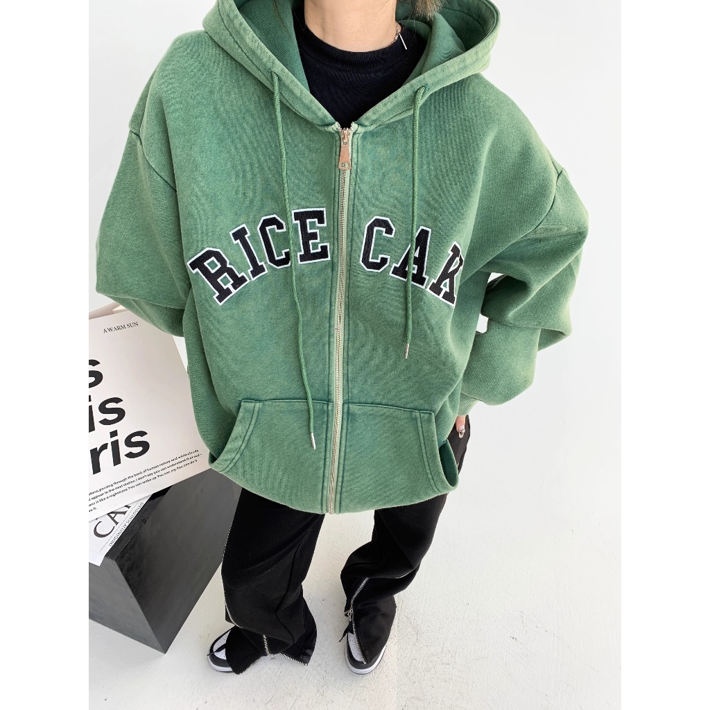 Áo Khoác Hoodie In Chữ Đơn Giản Phong Cách retro Cho Cặp Đôi