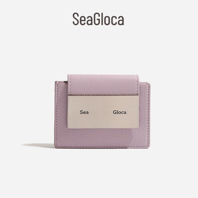 Ví tiền mini SEAGLOCA màu trơn đơn giản thời trang phong cách hàn quốc cho nữ