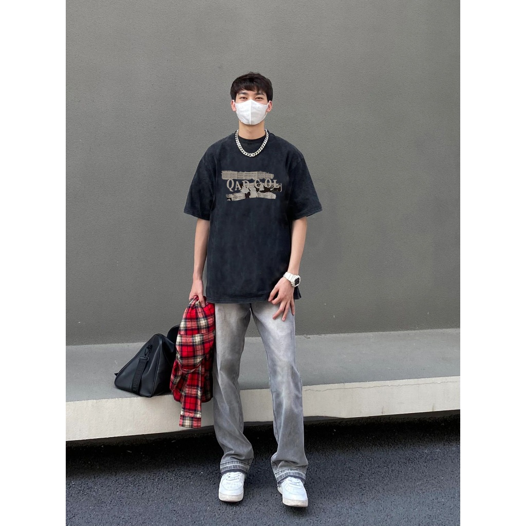 Áo Thun cotton Tinh Khiết Dáng Rộng Tay Ngắn In Hình Quả Lê Thời Trang Có size Lớn