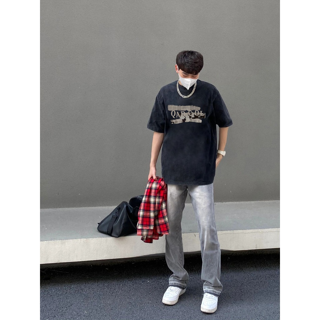 Áo Thun cotton Tinh Khiết Dáng Rộng Tay Ngắn In Hình Quả Lê Thời Trang Có size Lớn