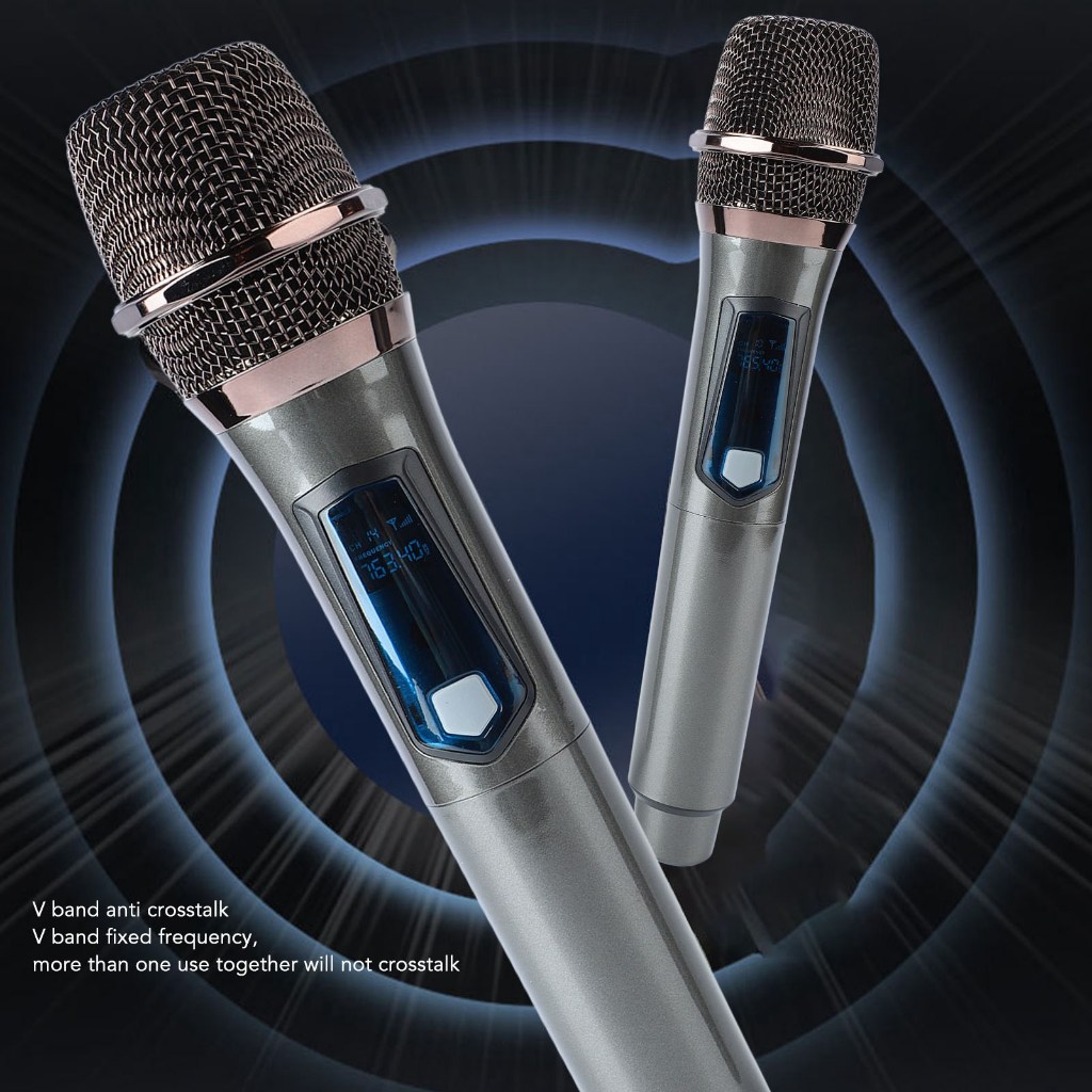 Micro Cầm Tay Không Dây UHF 2 Trong 1 Để Hát Karaoke / Tiệc Cưới / Nhà Thờ gia đình ngoài trời