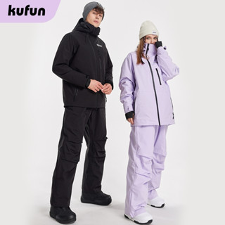 Bộ đồ trượt tuyết KUFUN dành cho nữ và nam giới, Quần tuyết chuyên nghiệp, Quần tuyết, Bảng đơn và Thiết bị trượt tuyết bảng đôi, Chống thấm nước và ấm áp