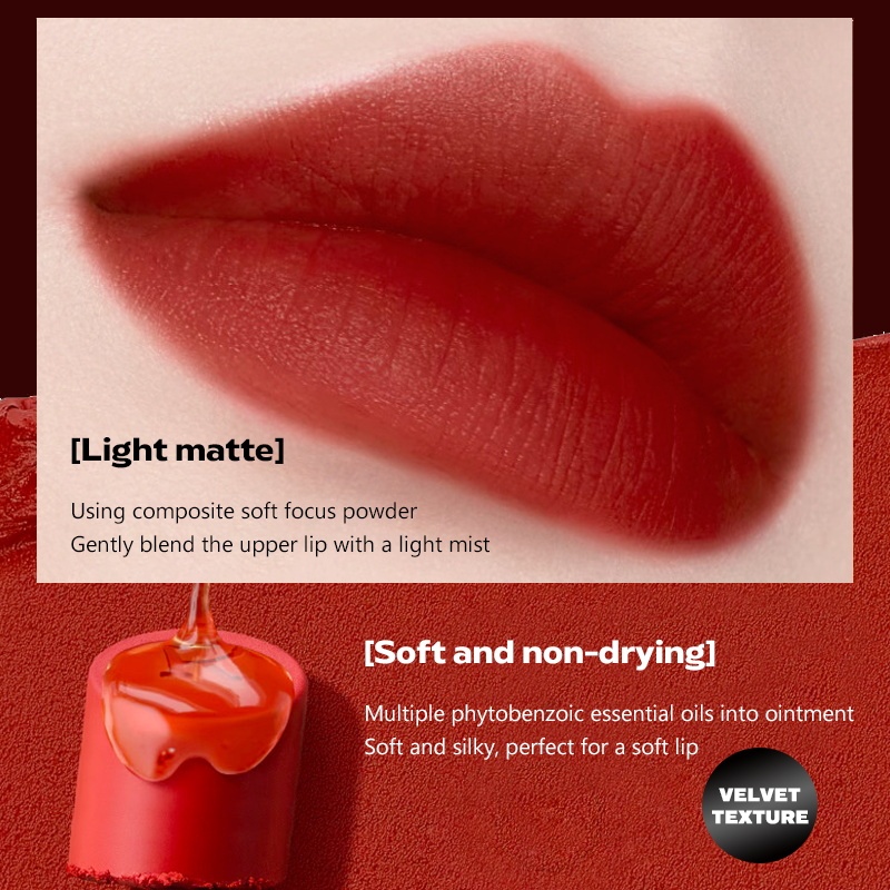 Son Môi Lì Lì Mịn Như Nhung Làm Trắng Lâu Trôi Chống Dính Cốc Khi Uống Nước 52g