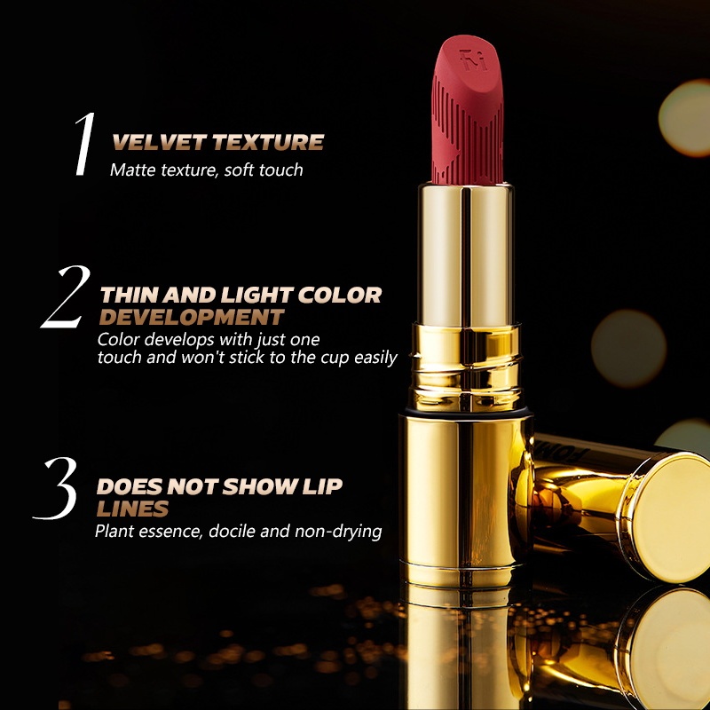 Son Môi Lì Lì Mịn Như Nhung Làm Trắng Lâu Trôi Chống Dính Cốc Khi Uống Nước 52g